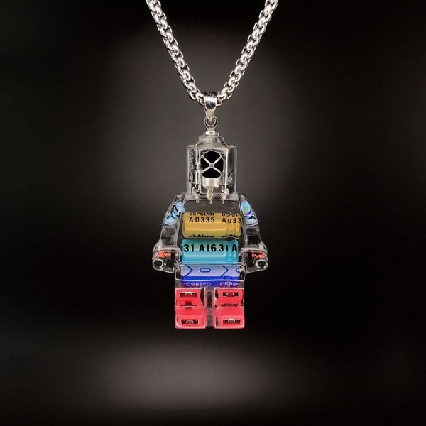 colorbox lego gear robot necklace hip hop punk rainbow pendant sweater chain men's fashion brand, Silver
colorbox lego gear robot necklace hip hop punk rainbow pendant sweater chain men's fashion brand, Silver