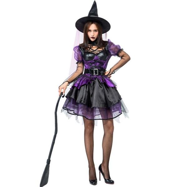 gorgeous women purple tutu witch costume halloween party cosplay clothing, Silver
gorgeous women purple tutu witch costume halloween party cosplay clothing, Silver