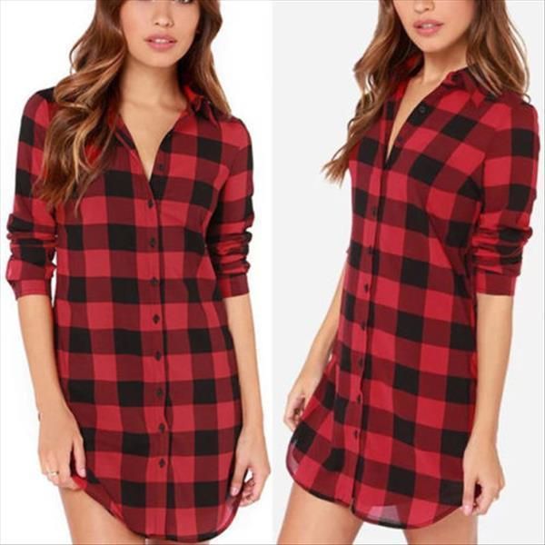 women long sleeve long blouse plaid print shirt single breasted cotton shirt women's shirt blouses plus size to 2xl, White
women long sleeve long blouse plaid print shirt single breasted cotton shirt women's shirt blouses plus size to 2xl, White