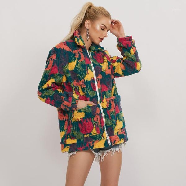 women's fur & faux jane deiune 2021 autumn winter women lamb multicolor jacket lady casual loose warm woolen coat chic streetwear casac, Black
women's fur & faux jane deiune 2021 autumn winter women lamb multicolor jacket lady casual loose warm woolen coat chic streetwear casac, Black