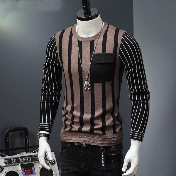 men's sweaters striped sweater thick korean style trend personality autumn and winter long-sleeved shirt, White;black
men's sweaters striped sweater thick korean style trend personality autumn and winter long-sleeved shirt, White;black