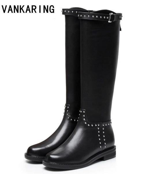 punk style winter motorcycle boots woman genuine leather+pu thick heel women knee high boots rivet casual shoes snow women, Black
punk style winter motorcycle boots woman genuine leather+pu thick heel women knee high boots rivet casual shoes snow women, Black