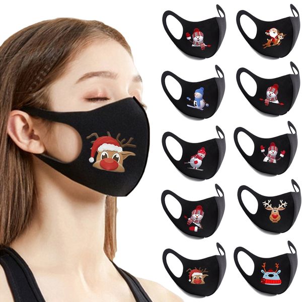 christmas print new mask/ear face cosplay 1pc reusable holder rope masque adulte washable cloth mask mascarillas #j15 
christmas print new mask/ear face cosplay 1pc reusable holder rope masque adulte washable cloth mask mascarillas #j15