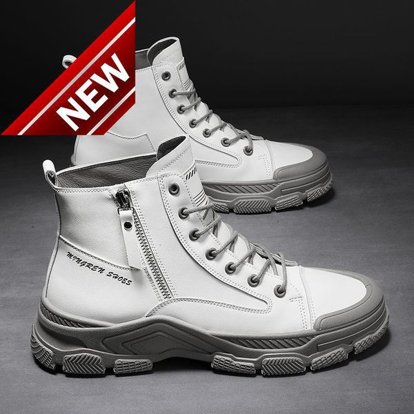 2021 medium high shoes martin autumn and winter new leisure fashion work clothes men's motorcycle boots, Black
2021 medium high shoes martin autumn and winter new leisure fashion work clothes men's motorcycle boots, Black