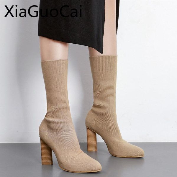 super high women boots platform slip-on female mid-calf boots square heel elastic force autumn and winter for girl1, Black
super high women boots platform slip-on female mid-calf boots square heel elastic force autumn and winter for girl1, Black