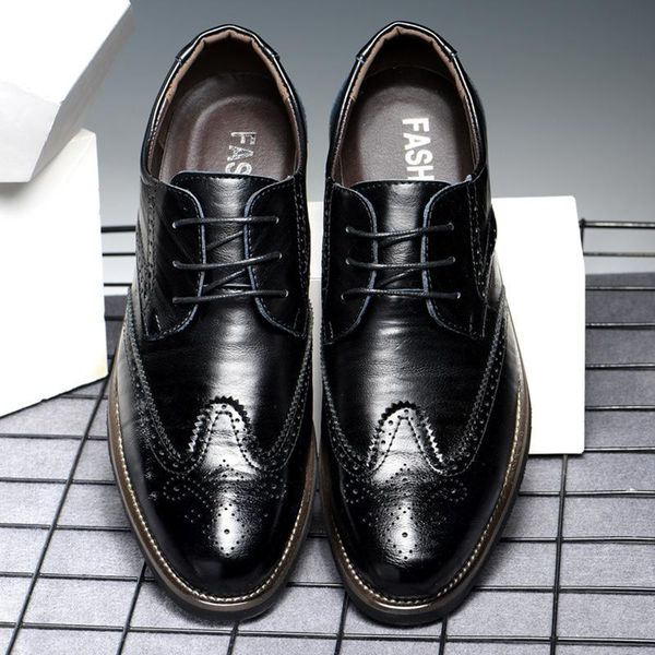 38-48 men shoes leather business stylish gentleman's comfortable formal shoes men #af2526, Black
38-48 men shoes leather business stylish gentleman's comfortable formal shoes men #af2526, Black