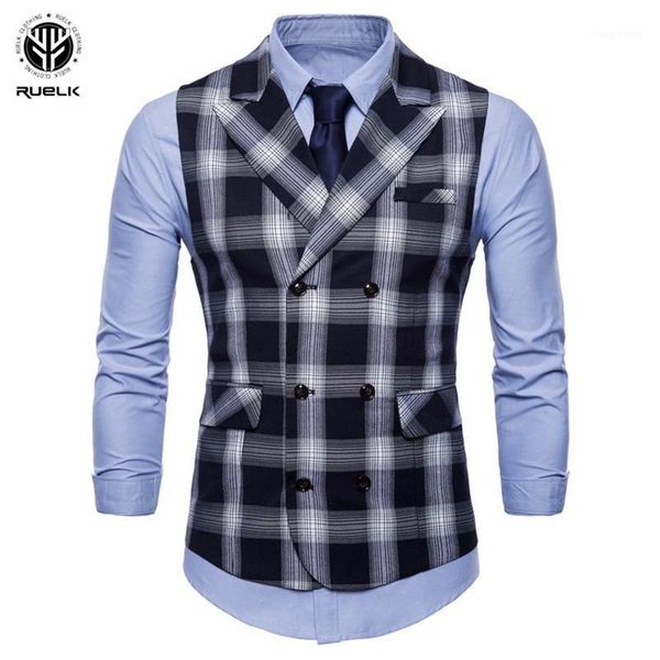 ruelk 2020 spring and autumn men's fashion brand suit plaid vest jacket casual sleeveless slim stylish large size vest m-4xl1, Black;white
ruelk 2020 spring and autumn men's fashion brand suit plaid vest jacket casual sleeveless slim stylish large size vest m-4xl1, Black;white