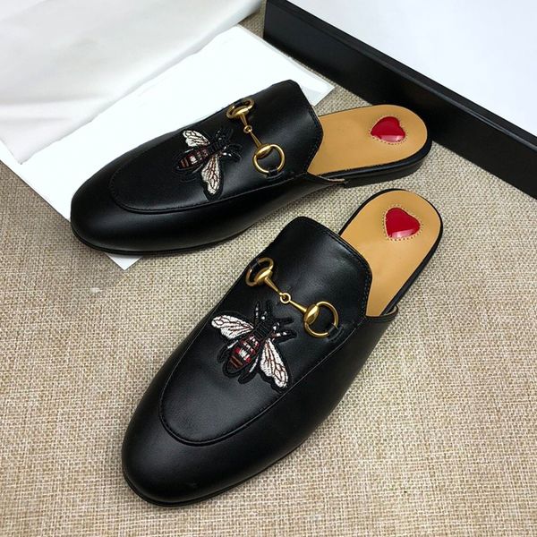 designer lady slippers casual genuine leather flat heel princetown mules loafers shoes metal buckle fashion women slippers, Black
designer lady slippers casual genuine leather flat heel princetown mules loafers shoes metal buckle fashion women slippers, Black