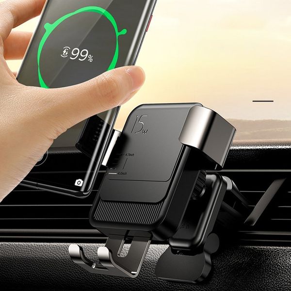15w charger for mobile stand air vent mount fast wireless charging car phone holder
15w charger for mobile stand air vent mount fast wireless charging car phone holder