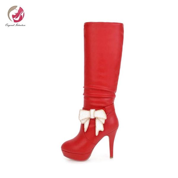 original intention fashion mid-calf high winter boots woman sequins big bow knot high platform boots red black white shoes woman
original intention fashion mid-calf high winter boots woman sequins big bow knot high platform boots red black white shoes woman