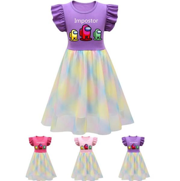 among us short sleeve dress pink rose purple cotton toddlers dresses girls fashion dresses for 2-7t, Red;yellow
among us short sleeve dress pink rose purple cotton toddlers dresses girls fashion dresses for 2-7t, Red;yellow