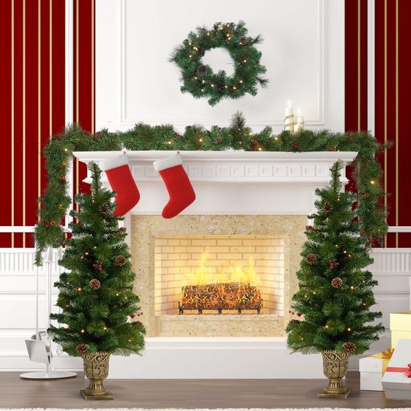 сша со 4-piece set рождественской елки | венок набор 2 gold урна base искусственное xmas tree и венок вход деревья гирлянды предварительно н
сша со 4-piece set рождественской елки | венок набор 2 gold урна base искусственное xmas tree и венок вход деревья гирлянды предварительно н
