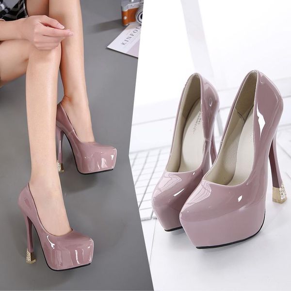 dress shoes the 15cm korean version of pointed waterproof platform shallow breath temperament wild stilettos., Black
dress shoes the 15cm korean version of pointed waterproof platform shallow breath temperament wild stilettos., Black
