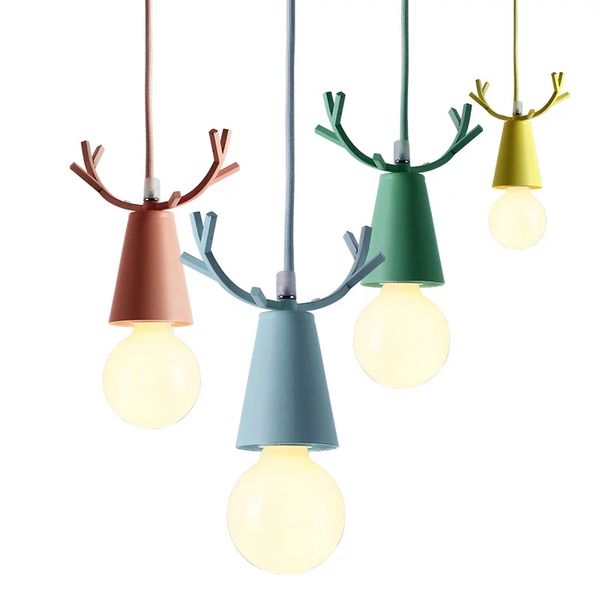 modern deer pendant lights christmas antlers hanging lamps macaron childrens room bedroom home light fixtures decoration
modern deer pendant lights christmas antlers hanging lamps macaron childrens room bedroom home light fixtures decoration
