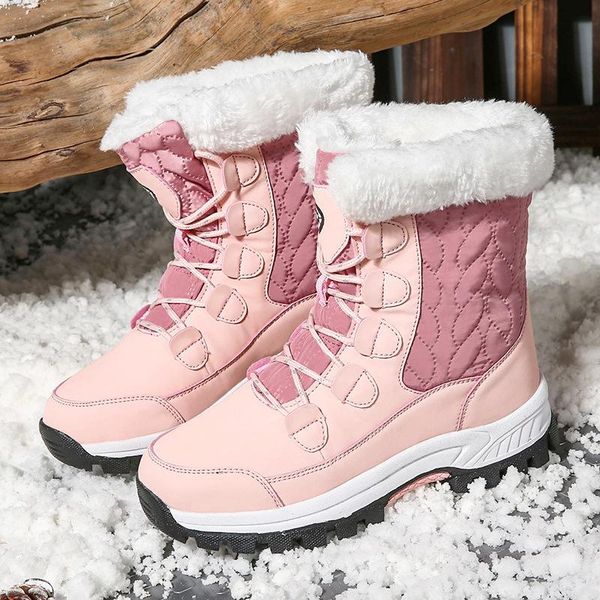 new winter women boots keep warm mid-calf snow boots women lace-up comfortable ladies chaussures femme, Black
new winter women boots keep warm mid-calf snow boots women lace-up comfortable ladies chaussures femme, Black