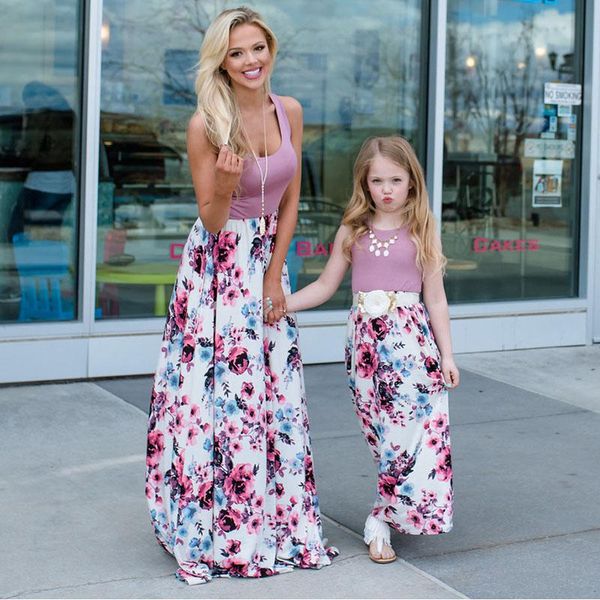 family matching outfits mother daughter dresses sleeveless floral long dress clothes mom and, Blue
family matching outfits mother daughter dresses sleeveless floral long dress clothes mom and, Blue