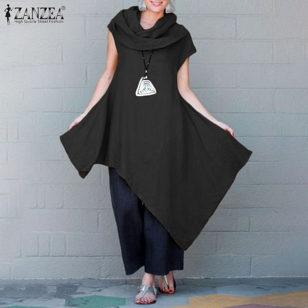 zanzea women and blouses stylish irregular summer short sleeve shirts cotton turtleneck shirt female tunic long blusas y200622, White
zanzea women and blouses stylish irregular summer short sleeve shirts cotton turtleneck shirt female tunic long blusas y200622, White