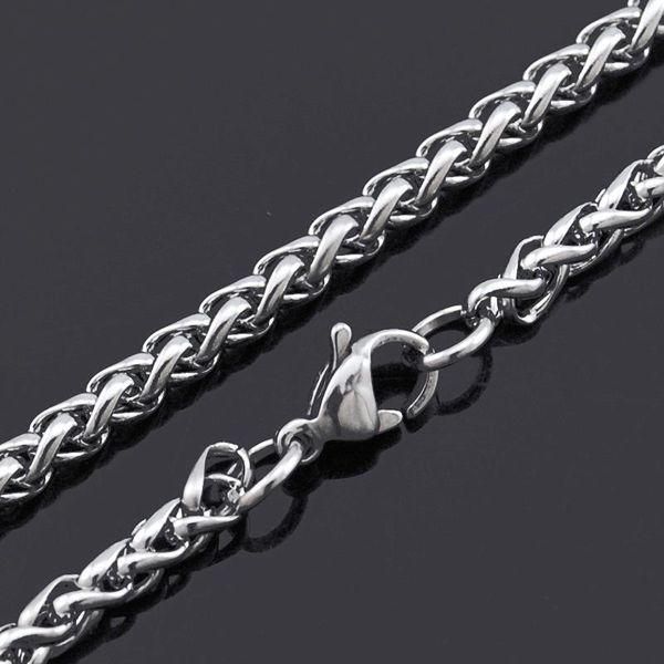 atgo (40-70cm) to choose, 3mm wide,men necklace stainless steel jewelry high quanlity braided link wheat chain necklace women, Silver
atgo (40-70cm) to choose, 3mm wide,men necklace stainless steel jewelry high quanlity braided link wheat chain necklace women, Silver