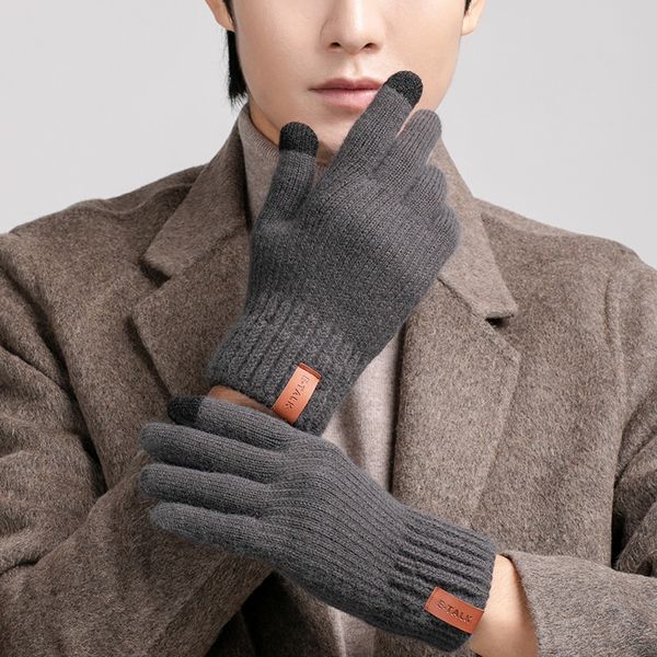 wool touch screen gloves for men plush cotton elderly warm winter in northeast china cold proof cycling, Blue;gray
wool touch screen gloves for men plush cotton elderly warm winter in northeast china cold proof cycling, Blue;gray