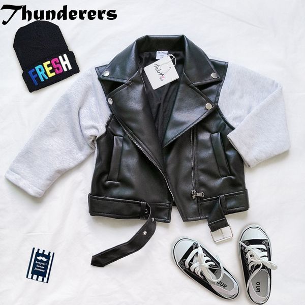 thunderers spring autumn kids jacket for girl pu leather fashion children coats winter girl boy casual outerwear clothes 24m-6t lj201125, Blue;gray
thunderers spring autumn kids jacket for girl pu leather fashion children coats winter girl boy casual outerwear clothes 24m-6t lj201125, Blue;gray