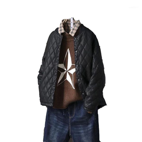 retro art leather jacket women's fall and winter clothes padded pu cotton jacket women leather1, Black
retro art leather jacket women's fall and winter clothes padded pu cotton jacket women leather1, Black
