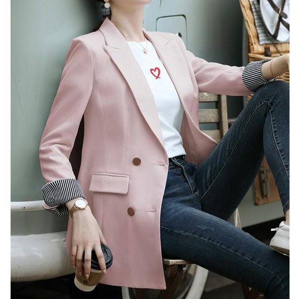 women's suits & blazers fall 2021 women and jackets striped revers long sleeve slim blazer autumn outwear plus size office lady s-4xl, White;black
women's suits & blazers fall 2021 women and jackets striped revers long sleeve slim blazer autumn outwear plus size office lady s-4xl, White;black