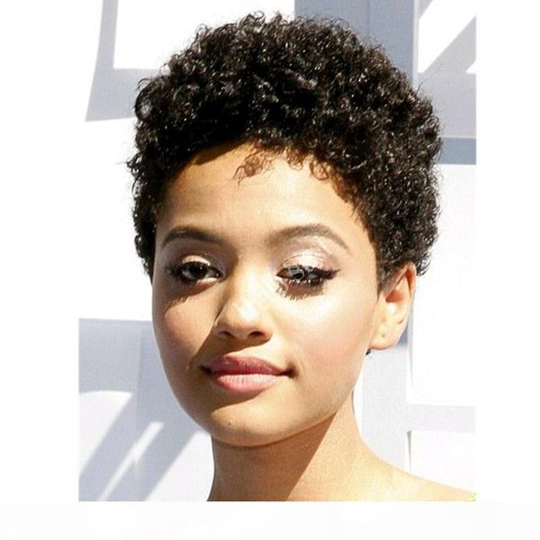 afro kinky curly celebrity wig pixie cut glueless pixie cut human natural hair wig rihanna black short cut wigs for black women, Black;brown
afro kinky curly celebrity wig pixie cut glueless pixie cut human natural hair wig rihanna black short cut wigs for black women, Black;brown
