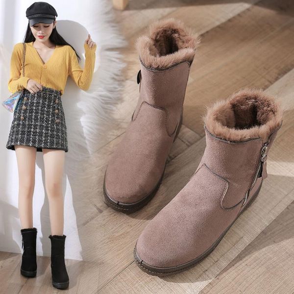 women's rubber boots rock shoes woman round toe low heels booties boots-women plush booties ladies zipper winter footwear, Black
women's rubber boots rock shoes woman round toe low heels booties boots-women plush booties ladies zipper winter footwear, Black