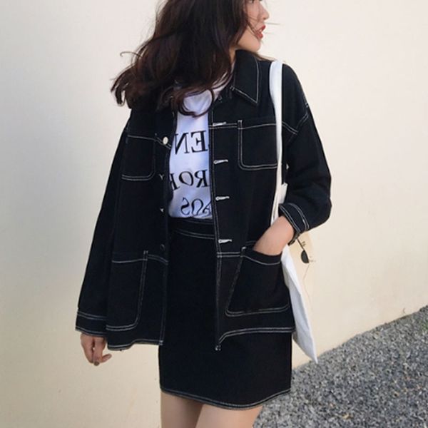 rlk7g short autumn internet celebrity denim short coat chic coat high waist adbbh two-piece set for skirt women, Gray
rlk7g short autumn internet celebrity denim short coat chic coat high waist adbbh two-piece set for skirt women, Gray