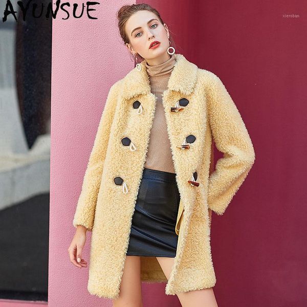 ayunsue 2019 women's fur coat winter coat women sheep shearling 100% wool female pink long jacket chaqueta mujer my42181, Black
ayunsue 2019 women's fur coat winter coat women sheep shearling 100% wool female pink long jacket chaqueta mujer my42181, Black