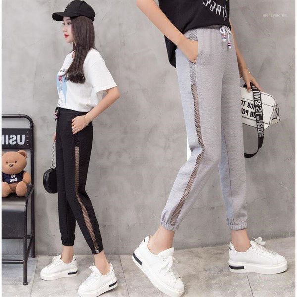 women's pants & capris summer women joggers harem patchwork mesh transparent female high waist loose casual hip hop trouser ns45621, Black;white
women's pants & capris summer women joggers harem patchwork mesh transparent female high waist loose casual hip hop trouser ns45621, Black;white