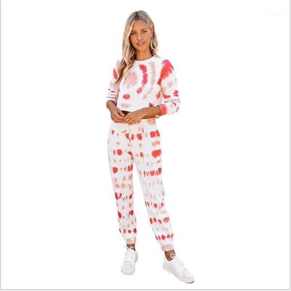 2pcs tie dye print suits new casual o-neck long sleeves short t-shirt + long trousers female clothing sets lady sports tracksuit1, Gray
2pcs tie dye print suits new casual o-neck long sleeves short t-shirt + long trousers female clothing sets lady sports tracksuit1, Gray
