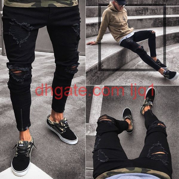 mens designer jeans slim motorcycle moto biker causal mens denim pants hip hop men jeans pour hommes new black hole elastic zipper, Blue
mens designer jeans slim motorcycle moto biker causal mens denim pants hip hop men jeans pour hommes new black hole elastic zipper, Blue