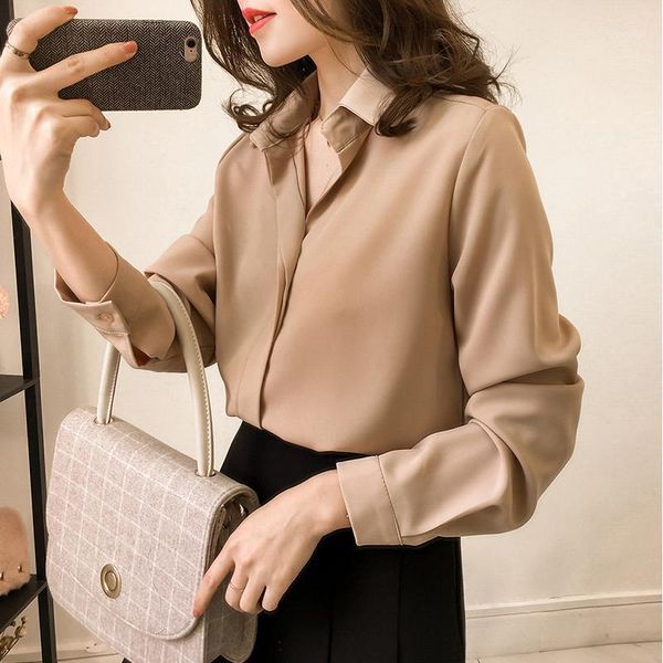 mzefeng 2020 new casual long sleeve solid color shirts women fashion autumn temperament ladies blouse loose chic shirt for women1, White
mzefeng 2020 new casual long sleeve solid color shirts women fashion autumn temperament ladies blouse loose chic shirt for women1, White