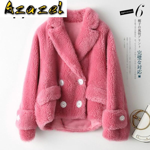 women's fur & faux autumn winter wool coat women clothes 2021 korean vintage woolen jacket pink short ladies coats abrigo mujer tlr1425, Black
women's fur & faux autumn winter wool coat women clothes 2021 korean vintage woolen jacket pink short ladies coats abrigo mujer tlr1425, Black