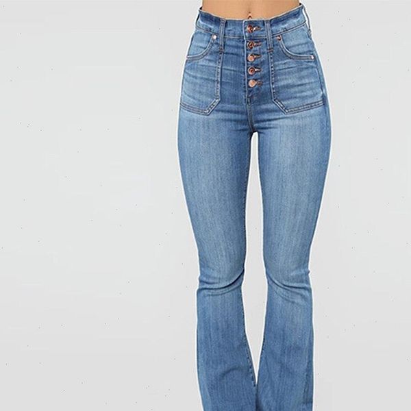 women denim pants button up mid waist flare jeans ladies retro pants female trousers plus size bell bottom pants, Blue
women denim pants button up mid waist flare jeans ladies retro pants female trousers plus size bell bottom pants, Blue