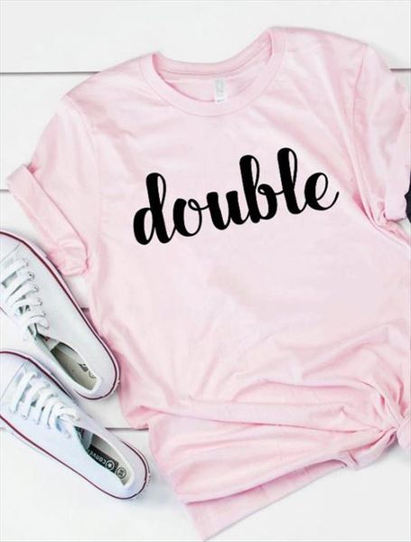 double trouble e friend print women tshirt cotton casual funny t shirt gift 90s lady yong girl drop ship s 895, White