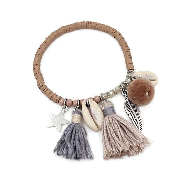 jewelry women fashion colorful beads handmade bracelets with tassel pendant shell jewelry strand bracelet for girl, Black
jewelry women fashion colorful beads handmade bracelets with tassel pendant shell jewelry strand bracelet for girl, Black