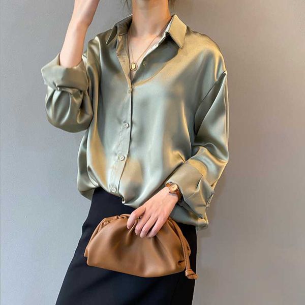 spring women summer satin cardigan shirts blouse korean long sleeve girls and blouses vintage lady blusas roupa feminina, White
spring women summer satin cardigan shirts blouse korean long sleeve girls and blouses vintage lady blusas roupa feminina, White