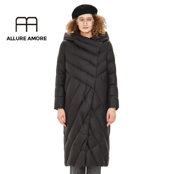 winter women's jacket quilted cotton coat white duck down hood warm female coats ultra lightweight long parka outwear brand 201023, Black
winter women's jacket quilted cotton coat white duck down hood warm female coats ultra lightweight long parka outwear brand 201023, Black