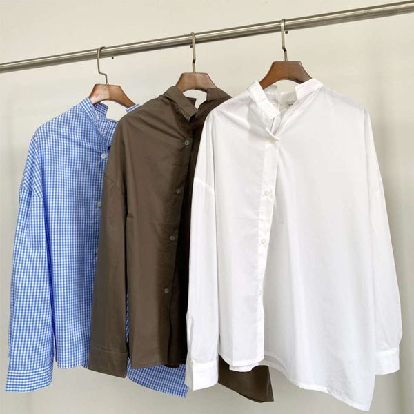 nordic minority noma asymmetric slant placket solid color irregular count high density cotton loose long sleeve shirt, White
nordic minority noma asymmetric slant placket solid color irregular count high density cotton loose long sleeve shirt, White