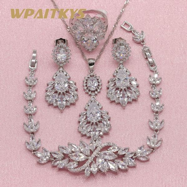 4 colors white red blue green crystal silver color jewelry sets earring for women pendant necklace ring bracelet gift box 201222, Slivery;crystal
4 colors white red blue green crystal silver color jewelry sets earring for women pendant necklace ring bracelet gift box 201222, Slivery;crystal