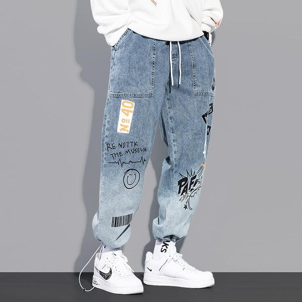 мода streetwear мужские джинсы высокого качества сыпучие fit дизайнер граффити печатных hip hop брюки wide leg гарем брюки joggers мужской, Blue
мода streetwear мужские джинсы высокого качества сыпучие fit дизайнер граффити печатных hip hop брюки wide leg гарем брюки joggers мужской, Blue
