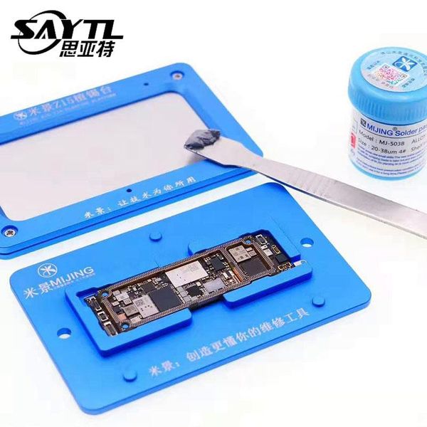 mj z13 z15 z16 motherboard holder fixture with bga reballing stencil for x xs xs max 11 11pro soldering repair tools
mj z13 z15 z16 motherboard holder fixture with bga reballing stencil for x xs xs max 11 11pro soldering repair tools