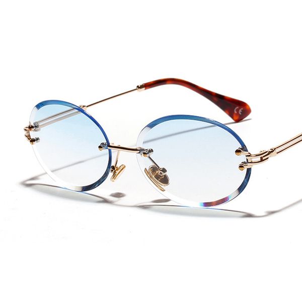 new frameless oval for men and women fashion sunglasses personality popular trimming glasses, White;black
new frameless oval for men and women fashion sunglasses personality popular trimming glasses, White;black