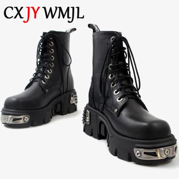 autumn motorcycle boots women platform ankle boot fashion metal decor thick bottom shoes winter punk style pu leather shoe woman, Black
autumn motorcycle boots women platform ankle boot fashion metal decor thick bottom shoes winter punk style pu leather shoe woman, Black
