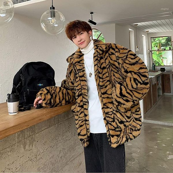 male leopard print faux fur coat casual loose retro furry zipper jacket charming lapel streetwear 2020 winter warm pockets parka1, Black
male leopard print faux fur coat casual loose retro furry zipper jacket charming lapel streetwear 2020 winter warm pockets parka1, Black