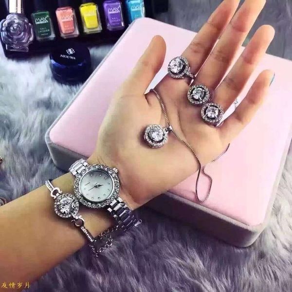 piece fashion watch two korean fashion set bracelet with british women's watch, Slivery;brown
piece fashion watch two korean fashion set bracelet with british women's watch, Slivery;brown