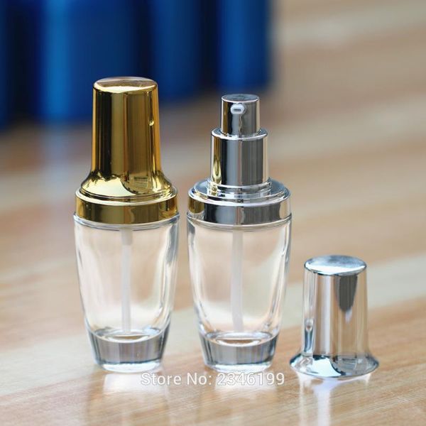 30ml 18pcs/lot glass bottle with gold/sliver press pump, lotion bottle/bb cream bottle for cosmetic packaging
30ml 18pcs/lot glass bottle with gold/sliver press pump, lotion bottle/bb cream bottle for cosmetic packaging