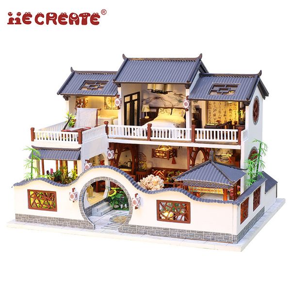 iie create dollhouse furniture chinese style wooden miniature doll house diy toys for children with light lamps christmas gift y200704
iie create dollhouse furniture chinese style wooden miniature doll house diy toys for children with light lamps christmas gift y200704